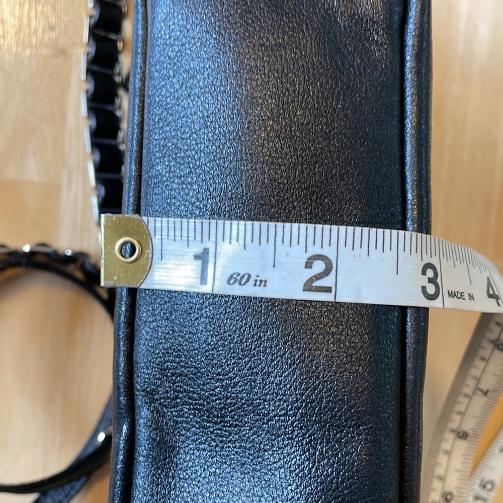 Bebe Genuine Leather Crossbody Bag - Black - Picture 11 of 16